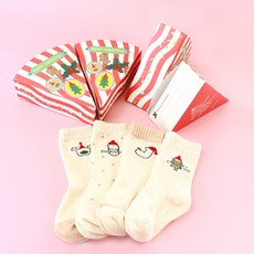 cocoB DOROTHY 兒童用 Trolls 聖誕禮物保暖襪 4雙組