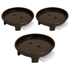 sixfarmers 堅固優質抽屜式接水盤型圓形花盆底盤, 3個, 陶器色 1號