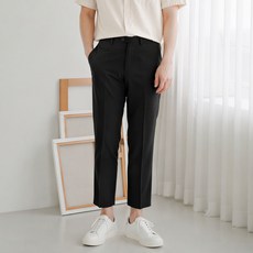 男士夏季九分直筒涼感西裝褲