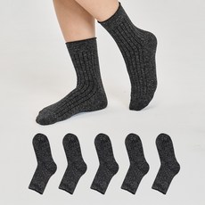 에이원패션 여성용 무압박 네프사 골지 미니 양말 5켤레 세트