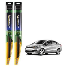 MICHELIN 米其林 Radius 複合式雨刷 駕駛座 + 副駕駛座套組, All-New Pride 2011年9月~2017年4月