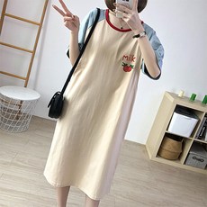 長版短袖哺乳上衣