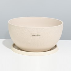 Garden in the City 現代風室內 UN 低圓形花盆, 白色, 1個