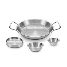 CASANI brunch 不鏽鋼雙耳鍋具 5件組, 24cm, 1組