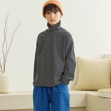 vavkids 兒童條紋高領T恤