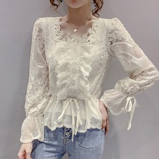 LUNA GIRL Milique蕾絲襯衫 L25FBL0725AK03