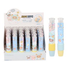 Feelbox 懶懶熊按壓式橡皮擦 12入*2組, 1套, 黃色, 藍色