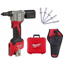 Milwaukee 無繩鉚釘槍裸工具 M12 BPRT-0C+鉚釘 4.8mm 200p+鑽拉鍊 tp-009 套組, 1套