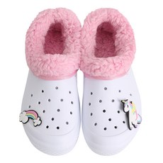 SHOOPEN KIDS 造型裝飾扣刷毛室內拖鞋 VKJC20F02