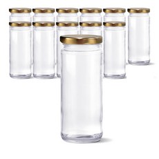 Mir Korea 直筒玻璃瓶300 金色, 12個, 300ml