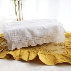 MaMaison 手工縫線棉質面紙套 TSMV22, 白色