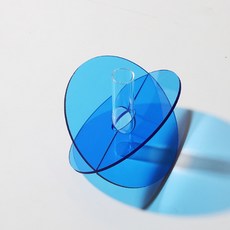 Black Tree 北歐壓克力圓形花瓶, 藍色