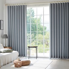 LaMonte 記憶塑形遮光窗簾, 藍灰色