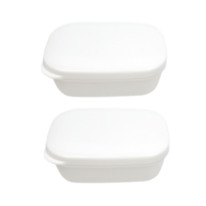 Three Sun 便攜式方形肥皂盒 2入, 2個, 白色