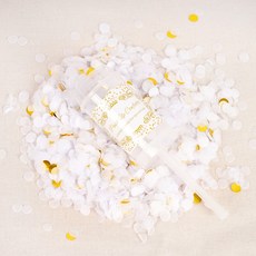 파티짱 플라워샤워 축포 컨페티, 화이트, 1개