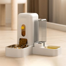 Lanboer 寵物L型半自動飲水器, 1個, 白色