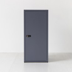 마켓비 리루아 캐비넷 1문 락커 350880 N형, 3단, 다크그레이