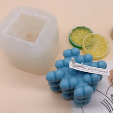 蠟燭製作 DIY 石膏擴香 愛心方塊 矽膠模具, 白色