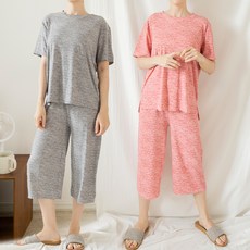 테라우드 여성용 보카시 쿨 반팔 파자마 상하의 2세트