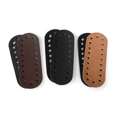 迷你包底 橢圓形 10.5 x 4 cm, 黑色 + 栗色 + 米色, 1套