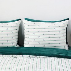 韓國 amante Liku 雙層枕頭套, 綠色