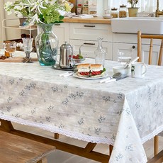 FINDS lifestyle TIERRA 雛菊防水桌布, 1個, 4人用(180 x 130 cm), 象牙白
