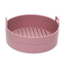 氣炸鍋用矽膠雙柄烤盤 XL號, 粉色的, 1個