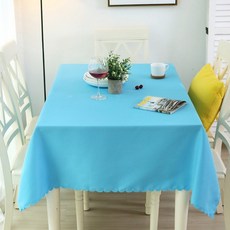 Maket Gamseong 素色家用派對方形桌布, 天藍色, 180 x 320 cm
