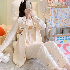 데이먼 임산부 나비 넥타이 곰돌이 쓰리피스 잠옷세트