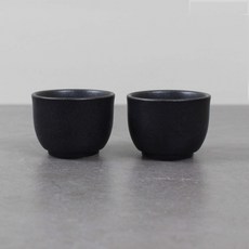 Dalsogum 清酒杯 白瓷酒杯 燒酒杯, 2個, 黑色
