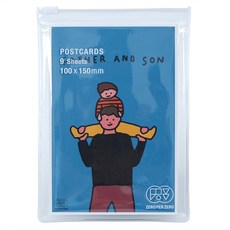 ZERO PER ZERO 父子插圖明信片組 9款, 混色, 1組