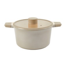 KOMAX VIDA陶瓷塗層燉煮鍋 電磁爐適用, 香草奶油, 24 x 15 厘米