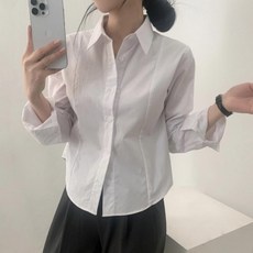 I'M MONG 女款 Vaniel 基本款修身長袖翻領襯衫