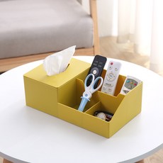 스탠다드리빙 화장품 정리함, 옐로우, 1개