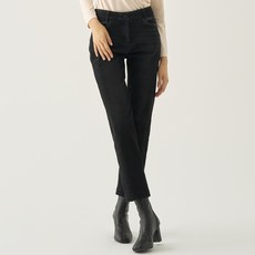 지센 여성용 절개선 포인트 기모 배기 데님 팬츠 LCDPNA24