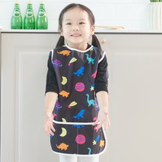 BEBE CHOUETTE 兒童圖案連身無袖美術圍裙