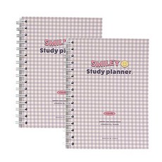 ICONIC 笑臉4個月螺柱計劃者2P, 紫色格子