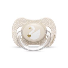 suavinex 矽膠安撫奶嘴, 第2階段(6個月以上), Gold Swan, 1個