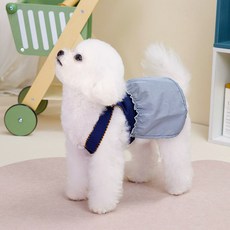 DING DONG PET 寵物格紋無袖公主洋裝, 海軍藍, 1個