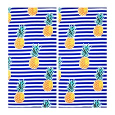 바캉스 대형 비치타올 700 x 1500 mm, 파인애플, 2개