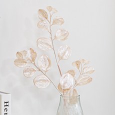 flowertree 人造花裝飾道具 裝飾銀葉樹枝 75cm, 1個, 尤加利枝