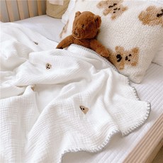 Jerry Mom Premium Baby 純棉刺繡毛毯小熊, Bear