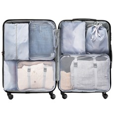 BASE ALPHA ESSENTIALS 旅行袋組 收納整理袋, 灰色, 網狀袋 M x 1個+L x 1個+ XL x 1個