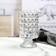 水晶玻璃花瓶 D 水晶形, 透明