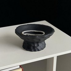 陶瓷現代珠寶室內裝飾擺件託盤 MW0141, 黑色