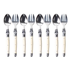 라귀올 티 스푼 + 포크 세트 아이보리, 4세트, 티스푼 + 케이크포크