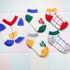 Dear Socks 兒童拿坡里網紗踝襪5雙組