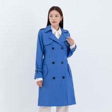 Elsso 扣環長版腰帶風衣