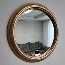 道具隨筆 復古經典圓形壁鏡, 金色