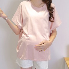 스타 느슨한 빅사이즈 임부 반팔 티셔츠